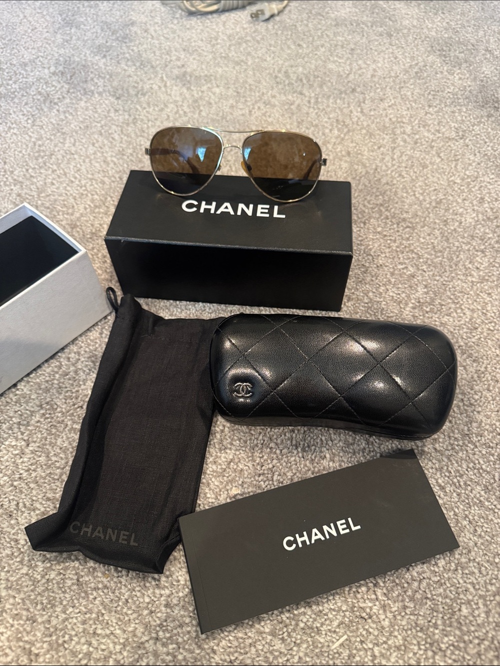 CHANEL Aviator Sunglasses in Gold